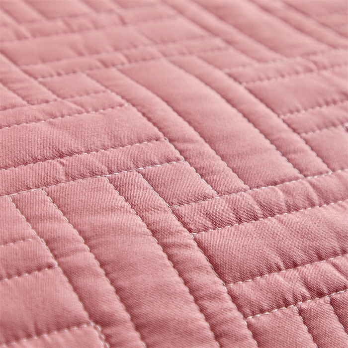 91家纺网 家纺一手货源 找家纺 温宁家纺 2025新款枕套 横竖格豆沙