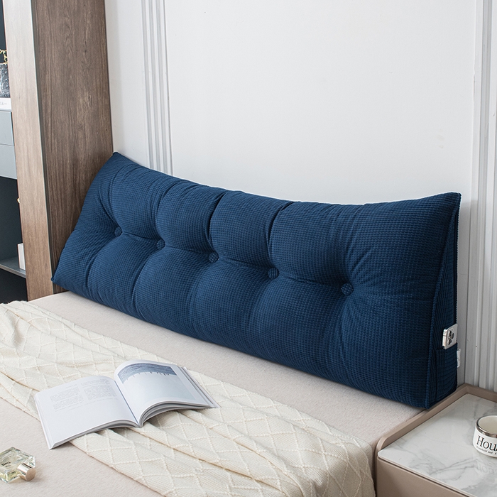 91家纺网 家纺一手货源 找家纺 美达人 2025新款玉米绒三角靠垫 柏林蓝-玉米绒