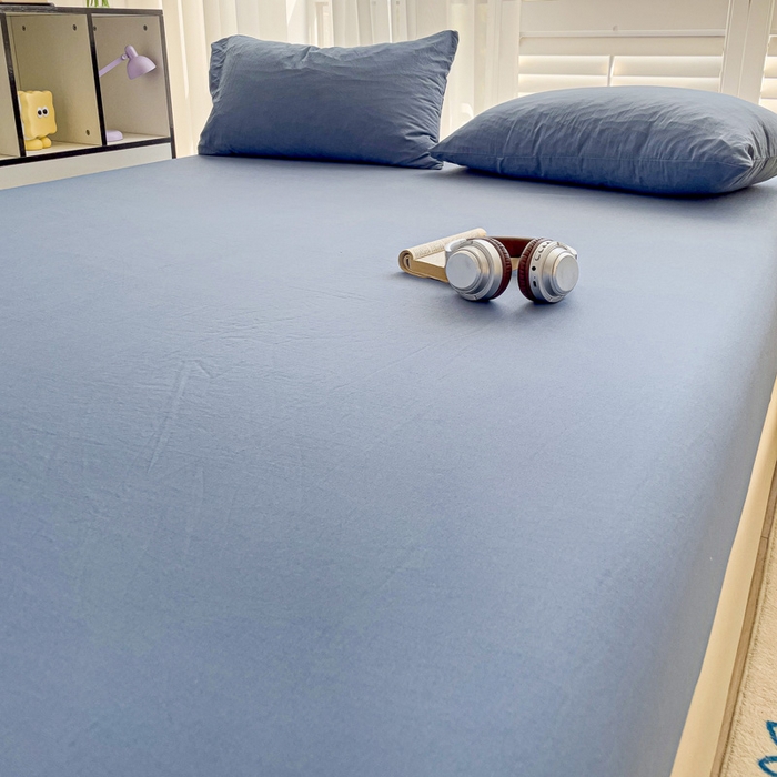 91家纺网 家纺一手货源 找家纺 仟人梦 2025新款纯色床笠 雾兰