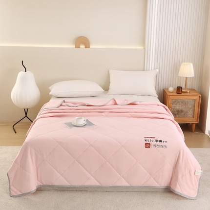 91家纺网 家纺一手货源 找家纺 （总）薇玛仕 2025新款超声波原棉大豆夏凉被纯色双空调被