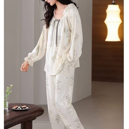 （总）洛兰沙家居馆【只代发】【只代发】 拉架棉菲边款家居服