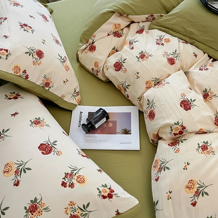 91家纺网 家纺一手货源 找家纺 （总）2025春夏新款水洗棉麻学生小号三件套