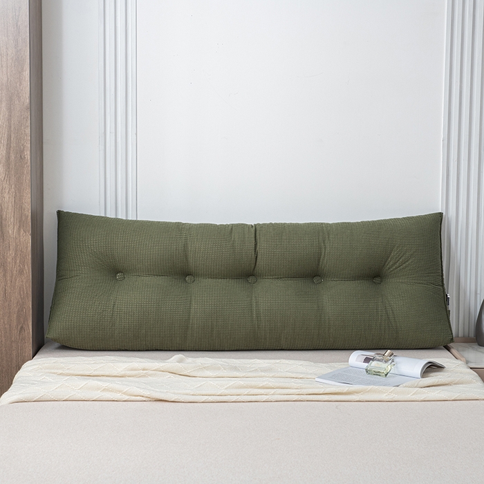 91家纺网 家纺一手货源 找家纺 美达人 2025新款玉米绒三角靠垫 橄榄绿-玉米绒