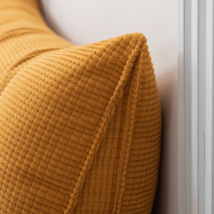 91家纺网 家纺一手货源 找家纺 美达人 2025新款玉米绒三角靠垫 奶酪橙-玉米绒