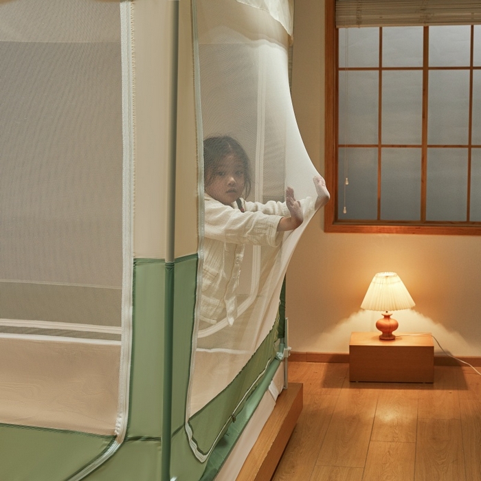 91家纺网 家纺一手货源 找家纺 卓尔居2025新款成人坐床外穿蚊帐-mood.max max.浅绿