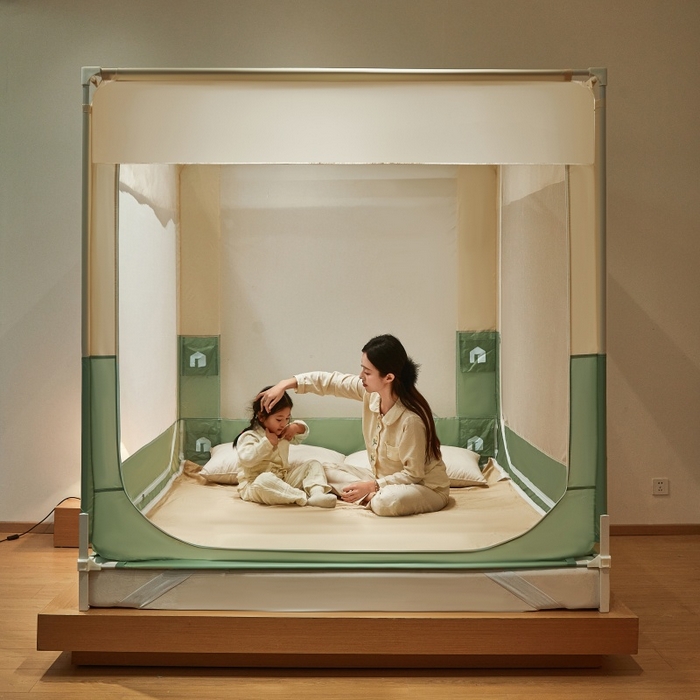 91家纺网 家纺一手货源 找家纺 卓尔居2025新款成人坐床外穿蚊帐-mood.max max.浅绿