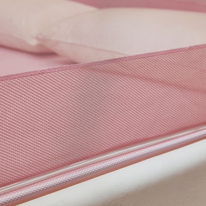 91家纺网 家纺一手货源 找家纺 卓尔居2025新款A类防蚊绗绣编织防摔坐床蚊帐 夏至-粉