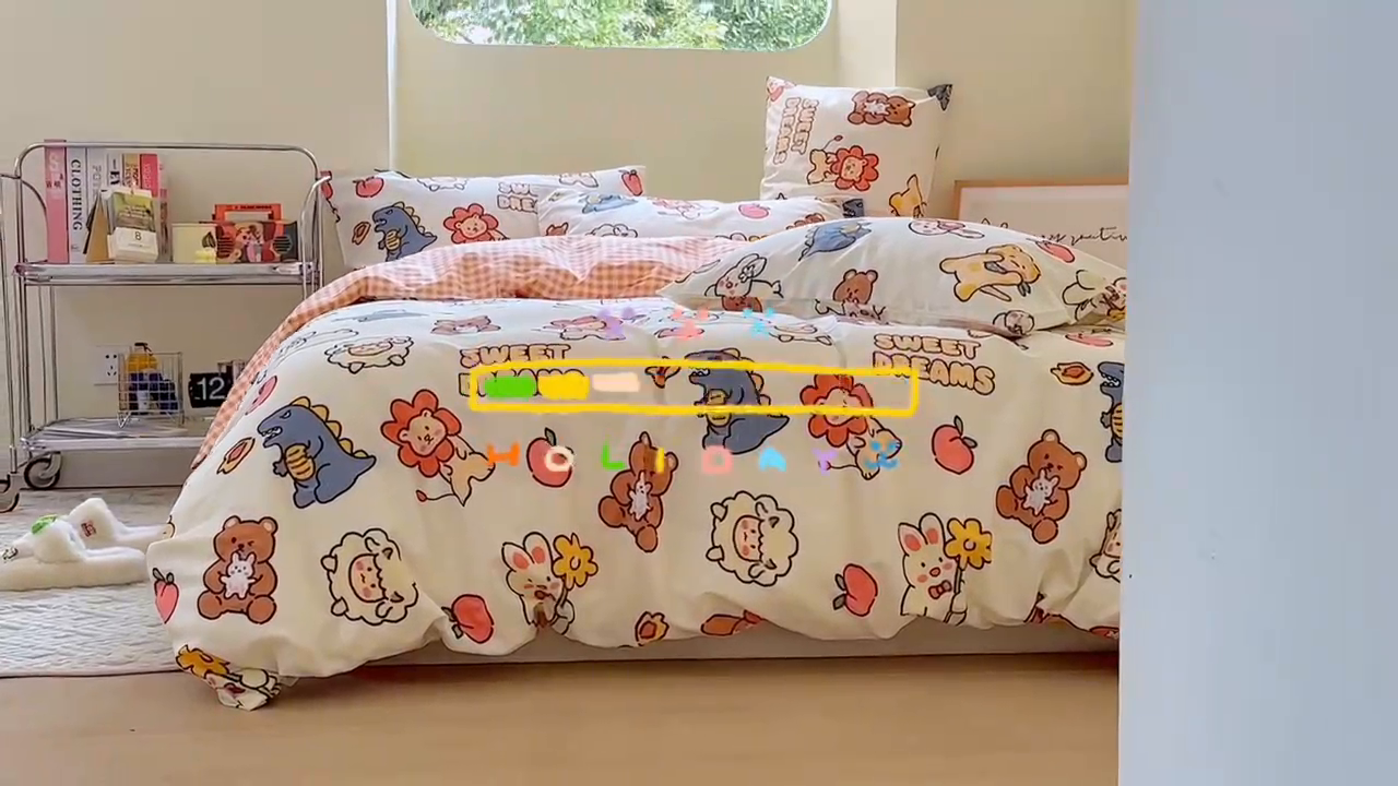 91家纺网 家纺一手货源 找家纺 2025春夏新款全棉小清新卡通碎花学生季三件套四件套 梦甜