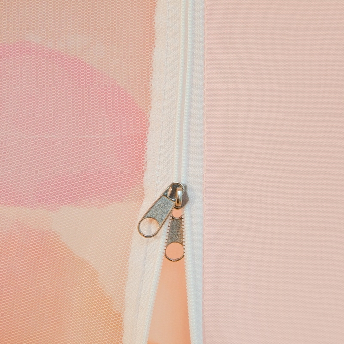 91家纺网 家纺一手货源 找家纺 卓尔居2025新款儿童小房子坐床式防摔蚊帐螺纹碳素钢支架梦幻 梦幻星屋-粉