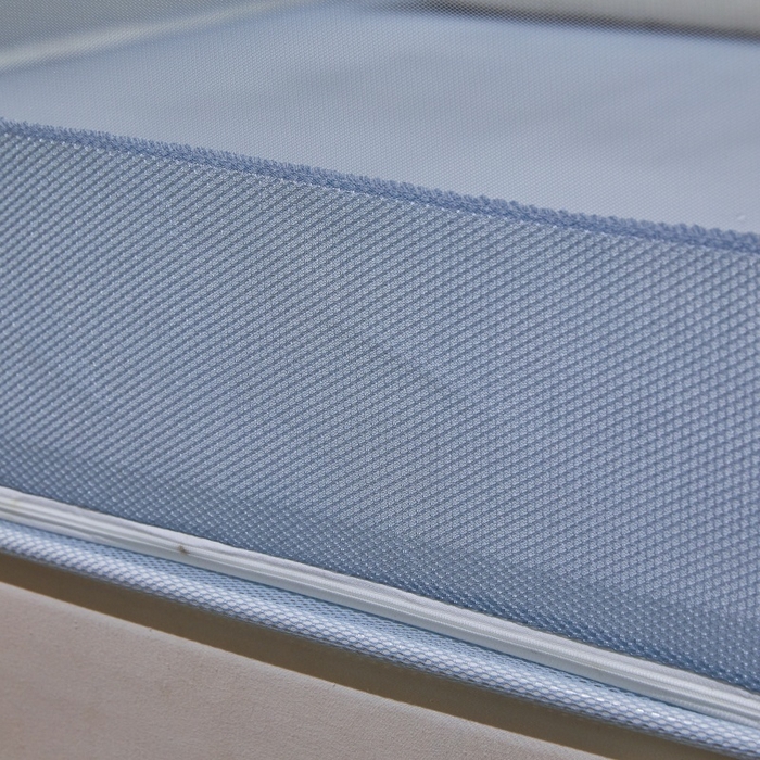 91家纺网 家纺一手货源 找家纺 卓尔居2025新款A类防蚊绗绣编织防摔坐床蚊帐 夏至-浅蓝