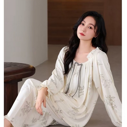 91家纺网 家纺一手货源 找家纺 （总）洛兰沙家居馆【只代发】【只代发】 拉架棉菲边款家居服