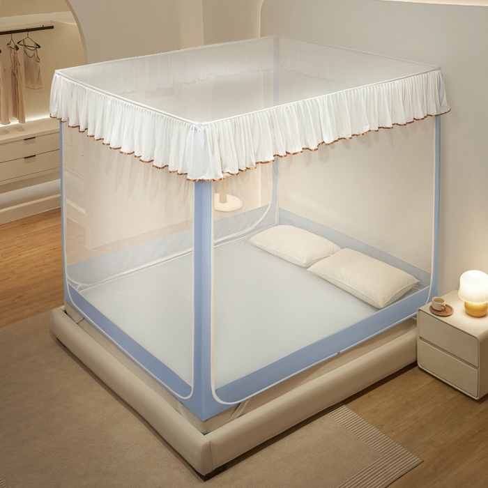 91家纺网 家纺一手货源 找家纺 卓尔居2025新款成人坐床帘系列-曲奇小熊烤漆支架 粉色熊