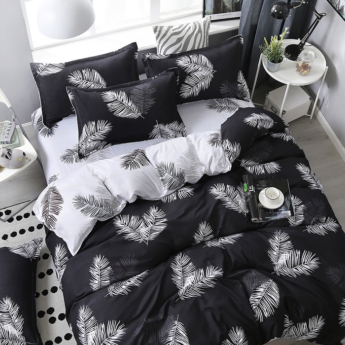 91家纺网 家纺一手货源 找家纺 梦卓家纺 2025新款亲肤芦荟棉单被套 叶语翩翩