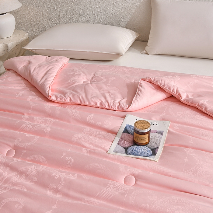 91家纺网 家纺一手货源 找家纺 棠婷 2025新款蚕丝被 粉色