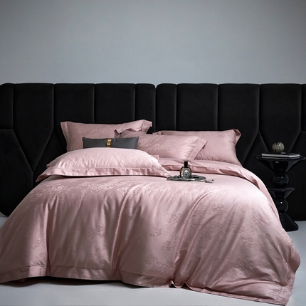 91家纺网 家纺一手货源 找家纺 （总）淳绵家居 2025新款50*50S长绒棉贡缎提花手工立体埋绳工艺四件套（礼盒包装）