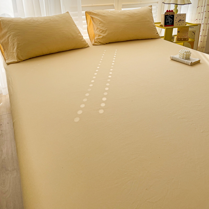 91家纺网 家纺一手货源 找家纺 仟人梦 2025新款纯色床笠 浅驼