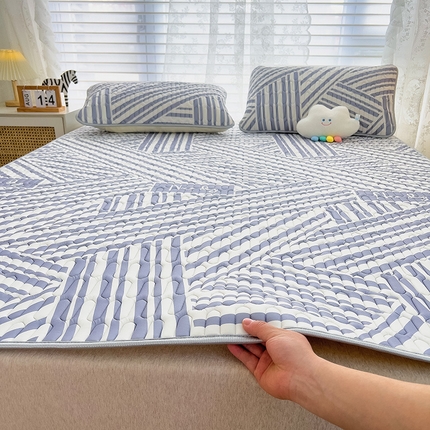 91家纺网 家纺一手货源 找家纺 （总）世纪绒品 2026新款凉感丝印花款乳胶凉席