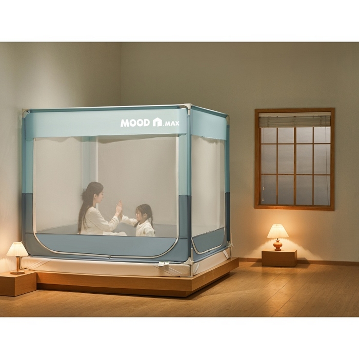 91家纺网 家纺一手货源 找家纺 卓尔居2025新款成人坐床外穿蚊帐-mood.max max.浅蓝