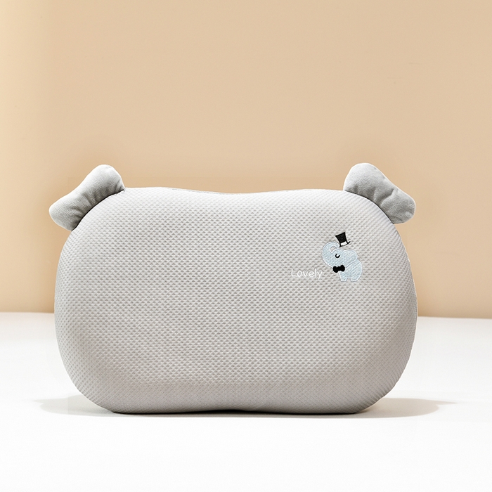 91家纺网 家纺一手货源 找家纺 2025新款凉感豆猫肚记忆棉童趣护颈枕头枕芯 猫肚小象