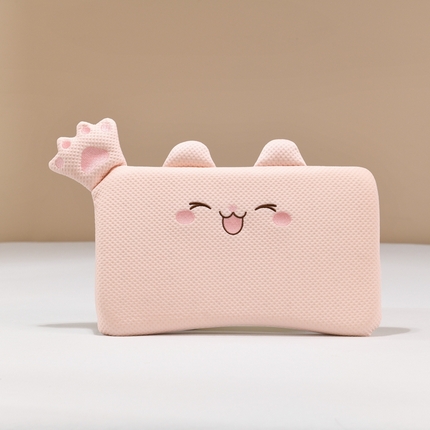 91家纺网 家纺一手货源 找家纺 （总）小猫派2025新款凉感豆童趣护颈枕 枕头枕芯