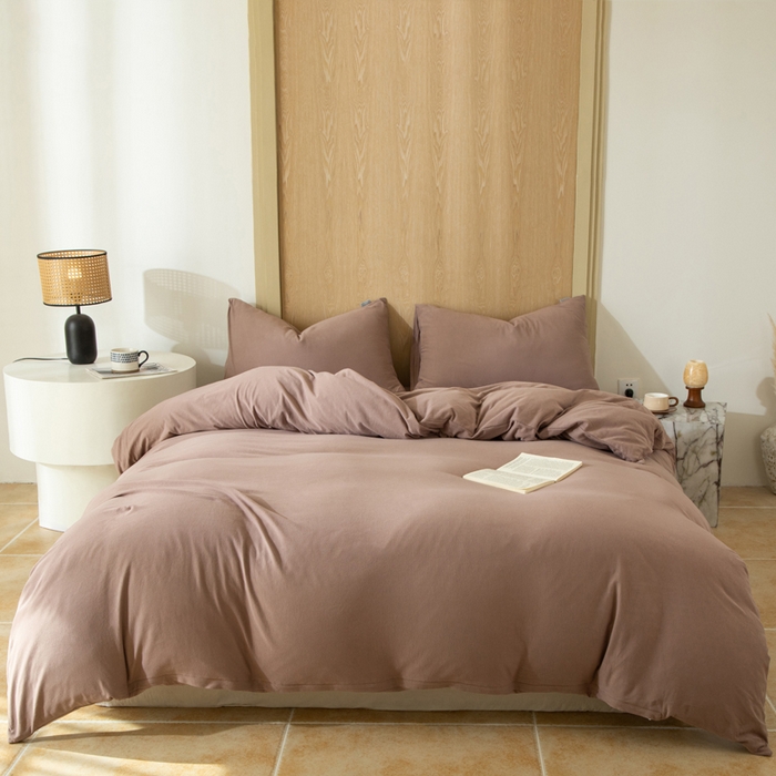 91家纺网 家纺一手货源 找家纺 梦可莱家居 2025春夏新品全棉针织棉纯色系列 蔷薇