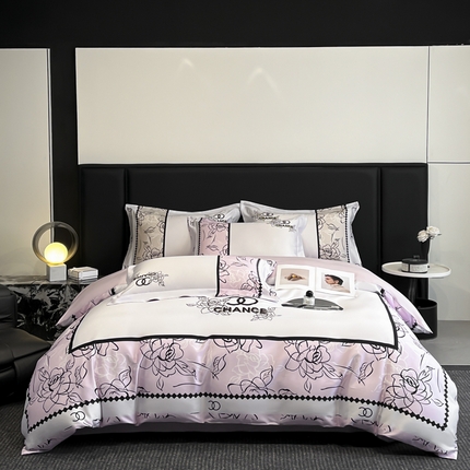 91家纺网 家纺一手货源 找家纺 （总）2025新款博纳家纺 纯棉数码印花+绣花四件套