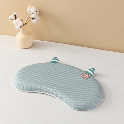 小猫派2025新款冰感硅胶儿童舒睡枕 枕头枕芯  硅胶小羊蓝