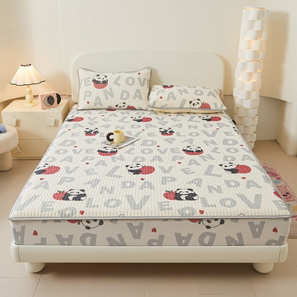 伊人坊 2025新款A类凉感丝乳胶床笠凉席三件套 吉祥物