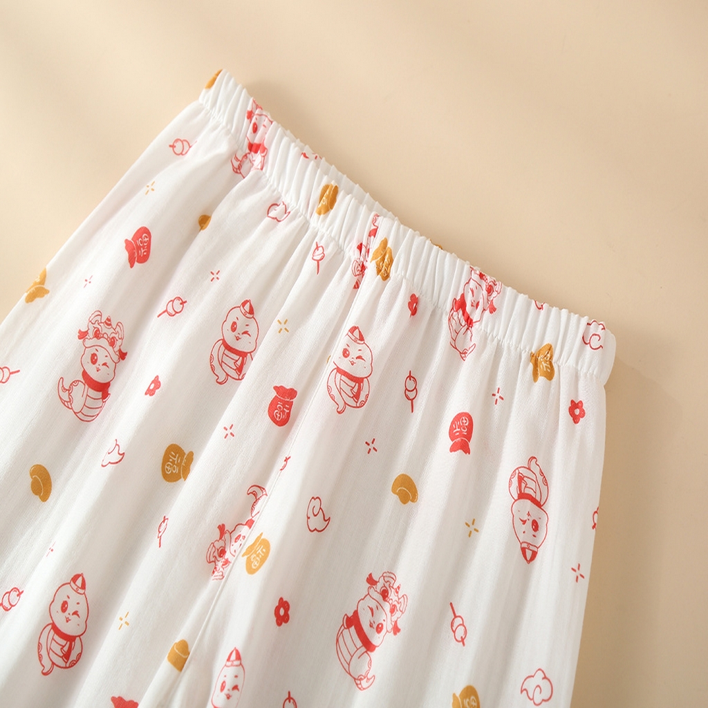 91家纺网 家纺一手货源 找家纺 （总）洛兰沙家居馆【只代发】【只代发】 简约印花睡衣女春夏季宽松休闲家居服