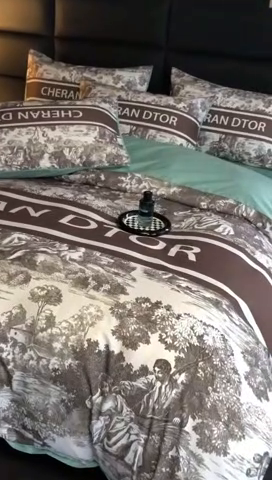 91家纺网 家纺一手货源 找家纺 花沐 2025新款轻奢潮牌亲肤棉纯棉四件套 迟暮