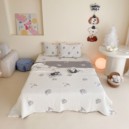 91家纺网 家纺一手货源 找家纺 （总）麻依 2025新款多层纱布天丝夏凉被子被芯