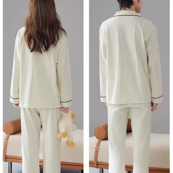 91家纺网 家纺一手货源 找家纺 （总）洛兰沙家居馆【只代发】【只代发】 纯棉情侣翻领睡袍