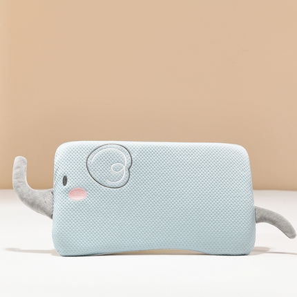 小猫派2025新款凉感豆童趣护颈枕头枕芯-八字 小八字灰鼻子小象