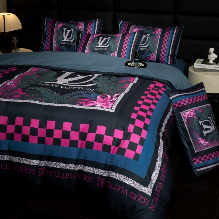 91家纺网 家纺一手货源 找家纺 花沐 2025新款轻奢潮牌亲肤棉纯棉四件套 憬年