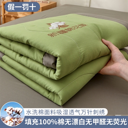 91家纺网 家纺一手货源 找家纺 （总） 2025新款A类100%新疆棉花夏凉被纯棉全棉填充毛巾绣绣花纯色双拼原棉空调被夏被