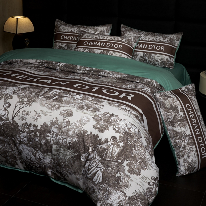 91家纺网 家纺一手货源 找家纺 花沐 2025新款轻奢潮牌亲肤棉纯棉四件套 迟暮