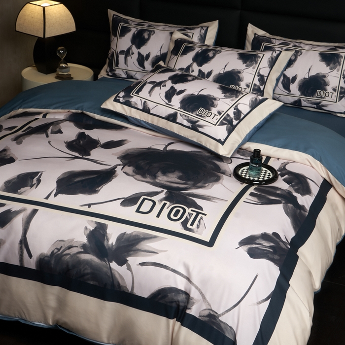 91家纺网 家纺一手货源 找家纺 花沐 2025新款轻奢潮牌亲肤棉纯棉四件套 美迪