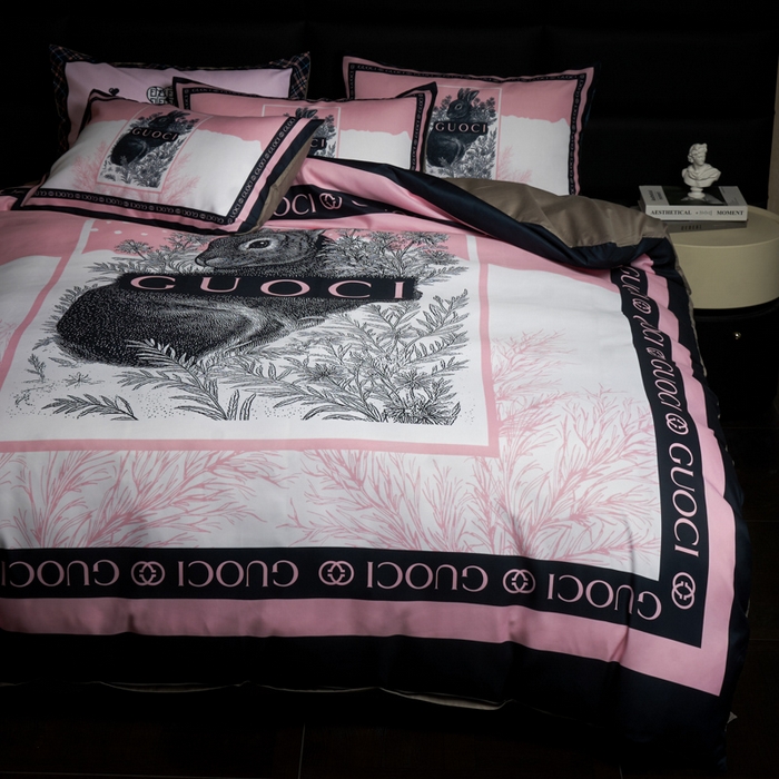 91家纺网 家纺一手货源 找家纺 花沐 2025新款轻奢潮牌亲肤棉纯棉四件套 熙兔