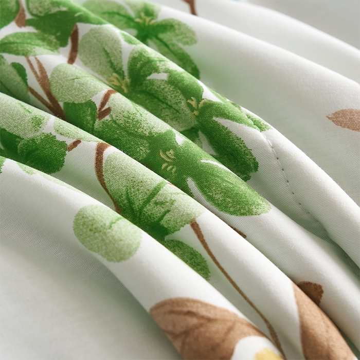 91家纺网 家纺一手货源 找家纺 羽梦家纺 2025新款新疆棉花全棉夏凉被被子被芯 山茶花开绿