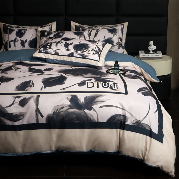 91家纺网 家纺一手货源 找家纺 花沐 2025新款轻奢潮牌亲肤棉纯棉四件套 美迪