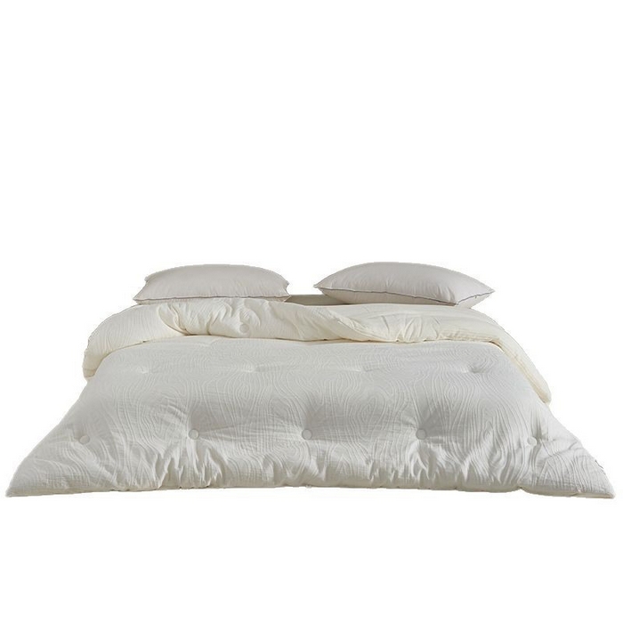 91家纺网 家纺一手货源 找家纺 （总）良品汇馆 波浪回纹款A类日式无印提花大豆纤维被芯良品柔软被子纯色暗纹被四季被冬被