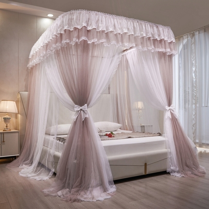 91家纺网 家纺一手货源 找家纺 （总）夏彩 2025新款双层防蚊纱雪纺轨道蚊帐88561+88592+88619