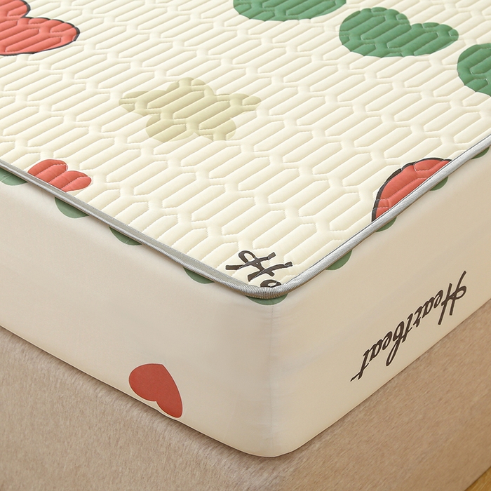 91家纺网 家纺一手货源 找家纺 伊人坊 2025新款A类凉感丝乳胶床笠凉席三件套 彩色心情