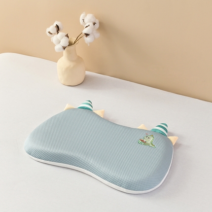小猫派2025新款冰感硅胶儿童舒睡枕 枕头枕芯  硅胶恐龙蓝