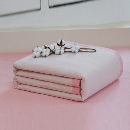 （总）柠萌家居 2025新款全棉色织水洗棉棉花夏被四件套里外全棉 夏凉被被子被芯