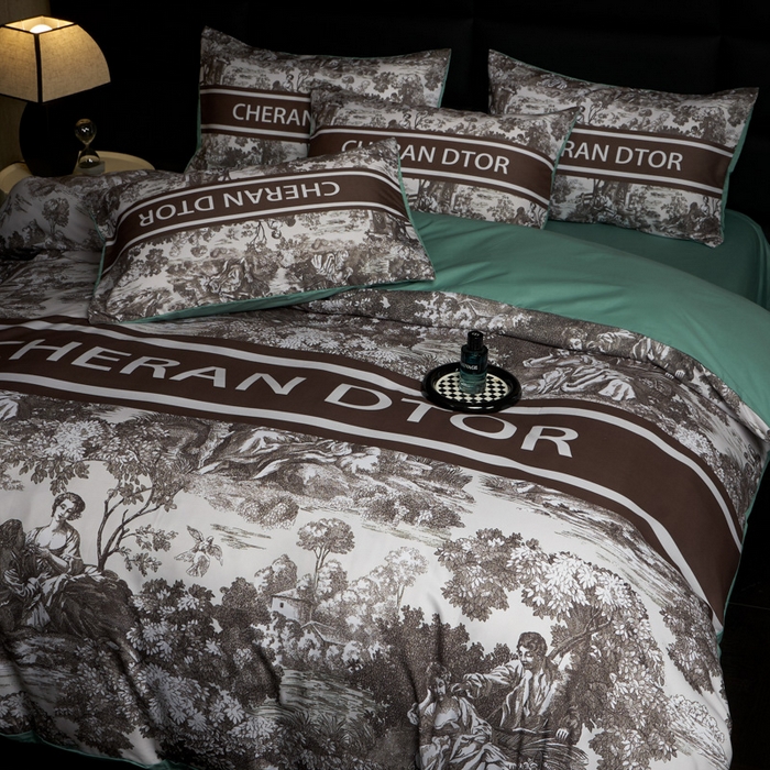 91家纺网 家纺一手货源 找家纺 花沐 2025新款轻奢潮牌亲肤棉纯棉四件套 迟暮