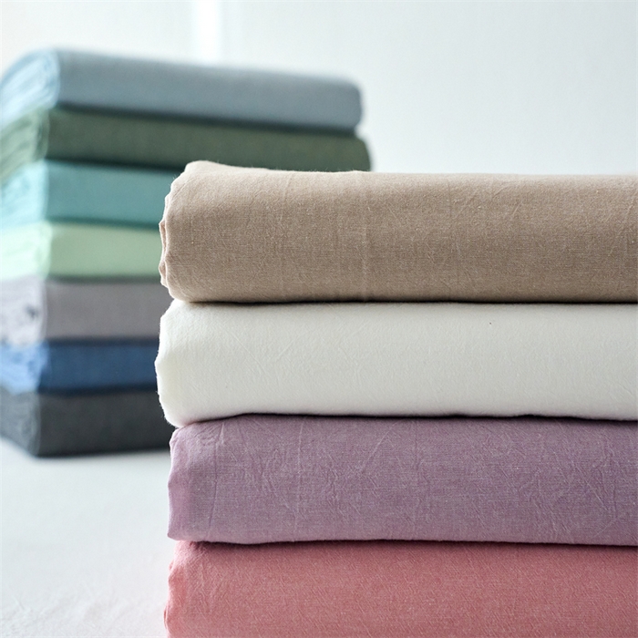 91家纺网 家纺一手货源 找家纺 （总）兰紫橙家纺 2025新款A类纯色色织全棉水洗棉床单