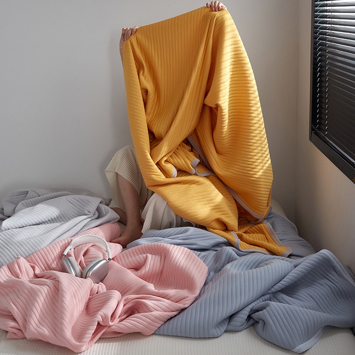 91家纺网 家纺一手货源 找家纺 （总）良品汇馆 日式无印A类竹纤维良品透气夏被纯色夏凉被空调被夏季薄被可机洗