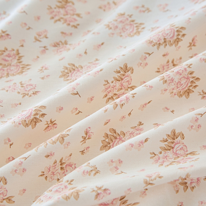 91家纺网 家纺一手货源 找家纺 首爱家纺 2025新款全棉四件套小清新人字纹四件套纯棉四件套 甜心派