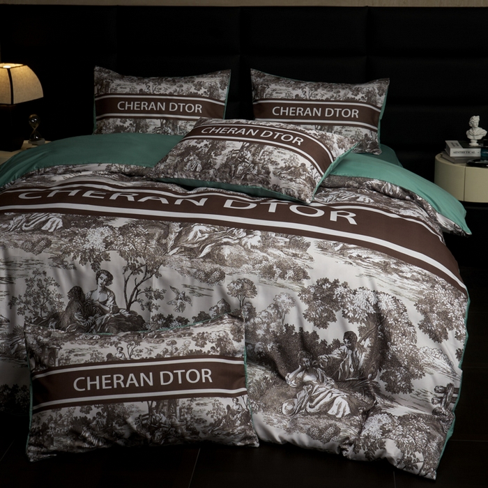 91家纺网 家纺一手货源 找家纺 花沐 2025新款轻奢潮牌亲肤棉纯棉四件套 迟暮